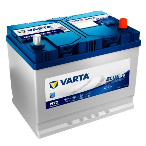 Акумулатор за кола VARTA BLUE Dynamic N72 72AH 760A J , EFB