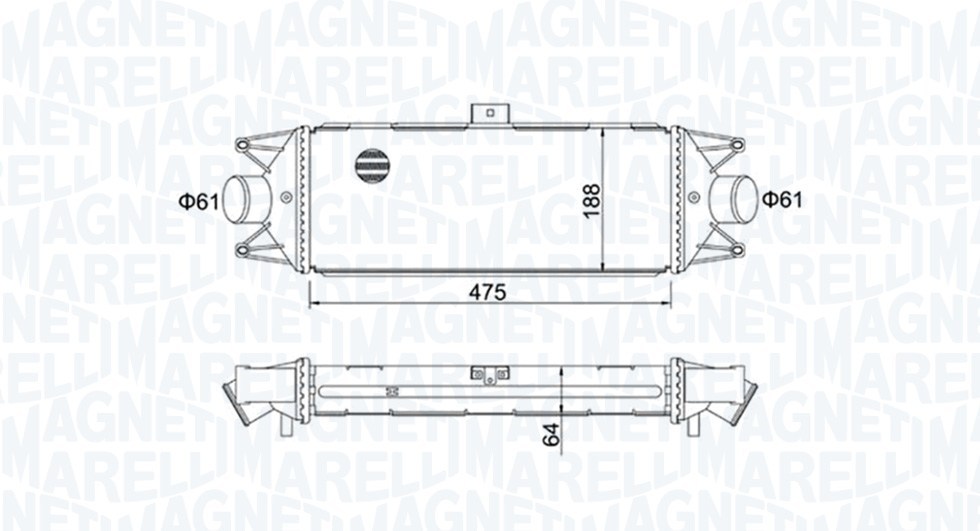 Интеркулер Magneti Marelli 351319204010 за IVECO DAILY MST401