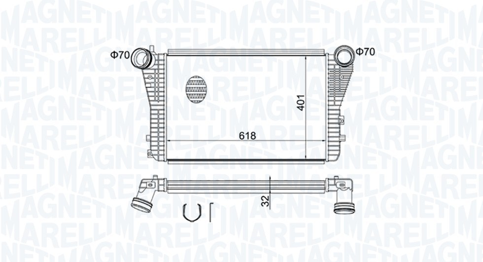 Интеркулер Magneti Marelli 351319204030 за VAG Group MST403