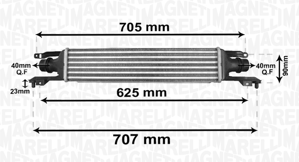 Интеркулер Magneti Marelli 351319204120 за OPEL MST412