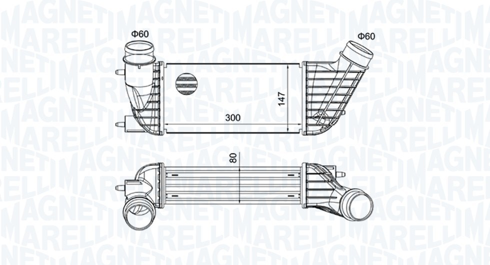 Интеркулер Magneti Marelli 351319204260 за PSA MST426