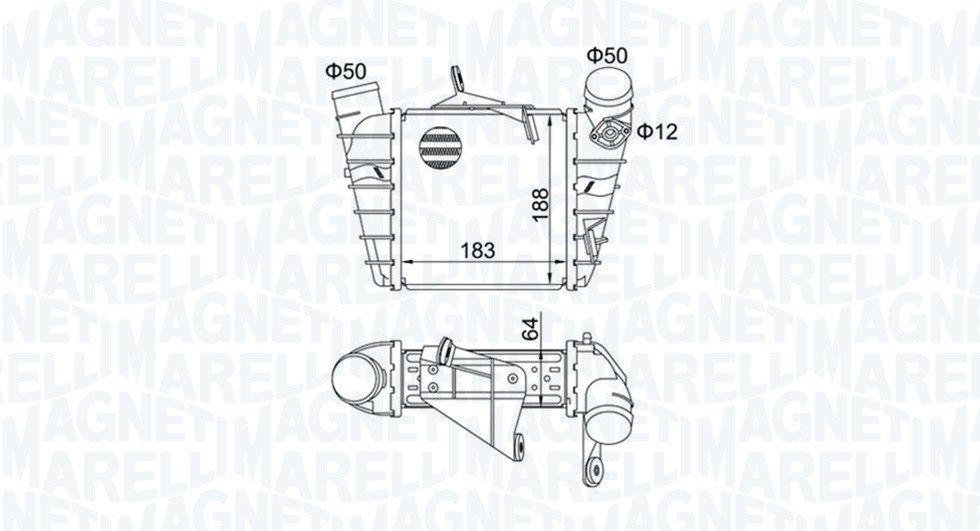 Интеркулер Magneti Marelli 351319204750 за VAG Group MST475