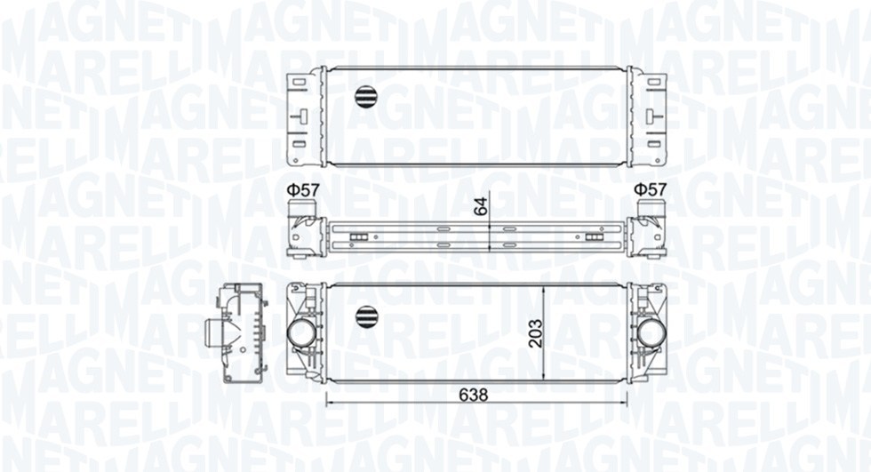 Интеркулер Magneti Marelli 351319204760 за MERCEDES MST476