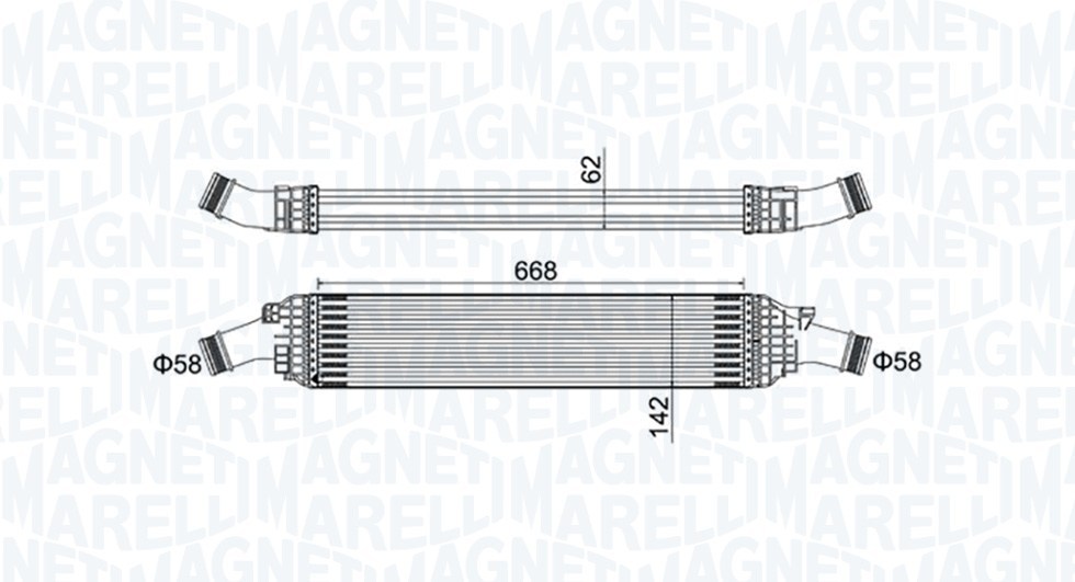Интеркулер Magneti Marelli 351319204820 за AUDI MST482