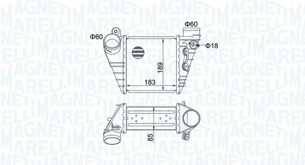 Интеркулер Magneti Marelli 351319204830 за VAG Group MST483