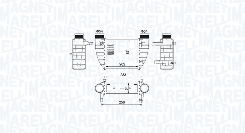 Интеркулер Magneti Marelli 351319204850 за VAG Group MST485