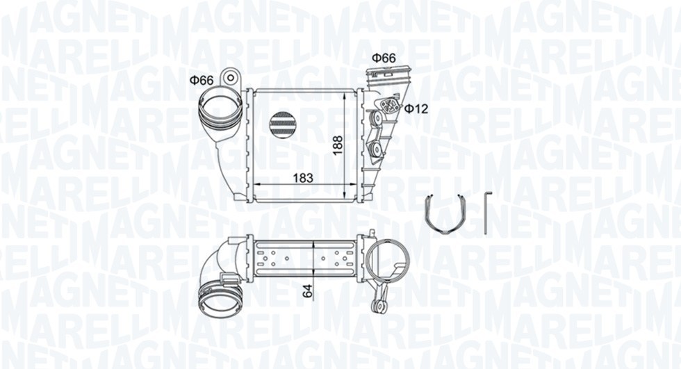 Интеркулер Magneti Marelli 351319204870 за VAG Group MST487