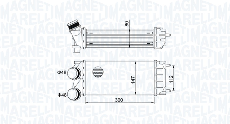 Интеркулер Magneti Marelli 351319204920 за PSA MST492