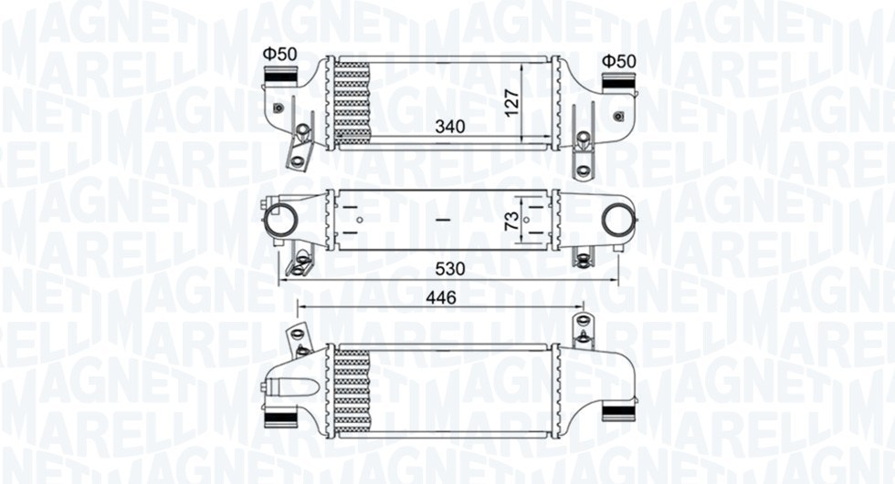 Интеркулер Magneti Marelli 351319204930 за FORD MST493