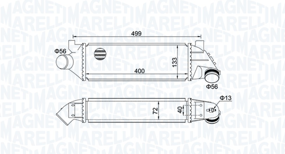 Интеркулер Magneti Marelli 351319204940 за FORD MST494