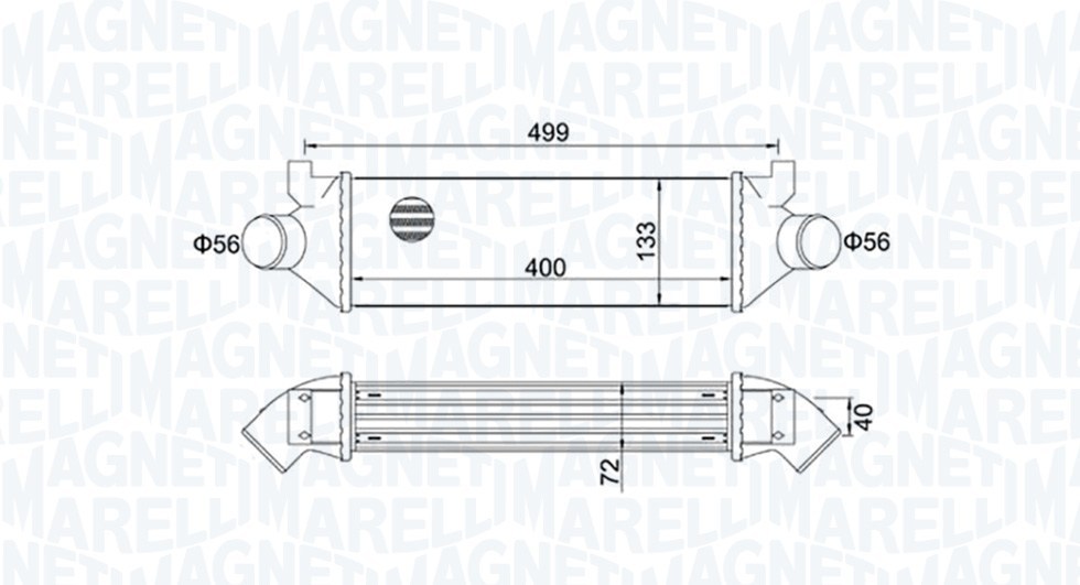 Интеркулер Magneti Marelli 351319204960 за FORD MST496