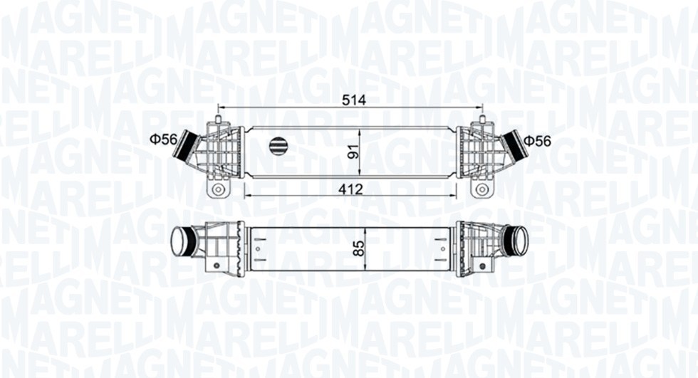 Интеркулер Magneti Marelli 351319204970 за FORD MST497