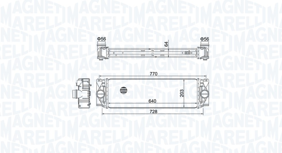 Интеркулер Magneti Marelli 351319205050 за MERCEDES MST505