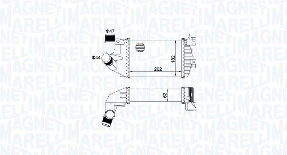 Интеркулер Magneti Marelli 351319205080 за OPEL MST508