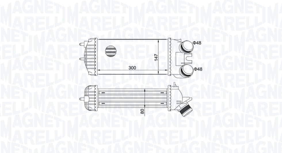 Интеркулер Magneti Marelli 351319205110 за CITROEN MST511