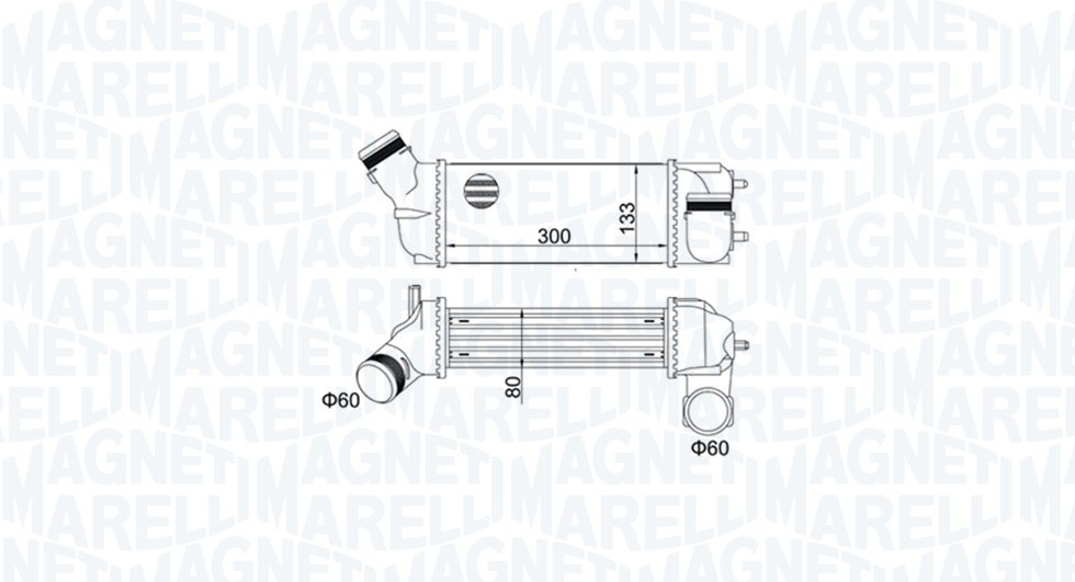 Интеркулер Magneti Marelli 351319205140 за CITROEN, PEUGEOT
