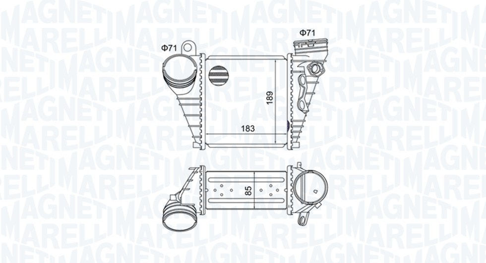 Интеркулер Magneti Marelli 351319205230 за VAG Group MST523