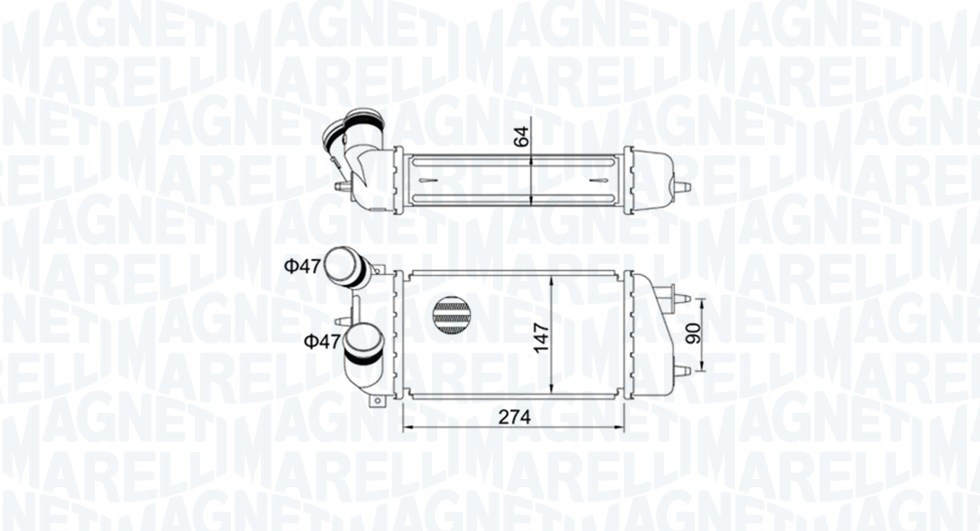 Интеркулер Magneti Marelli 351319205240 за CITROEN MST524