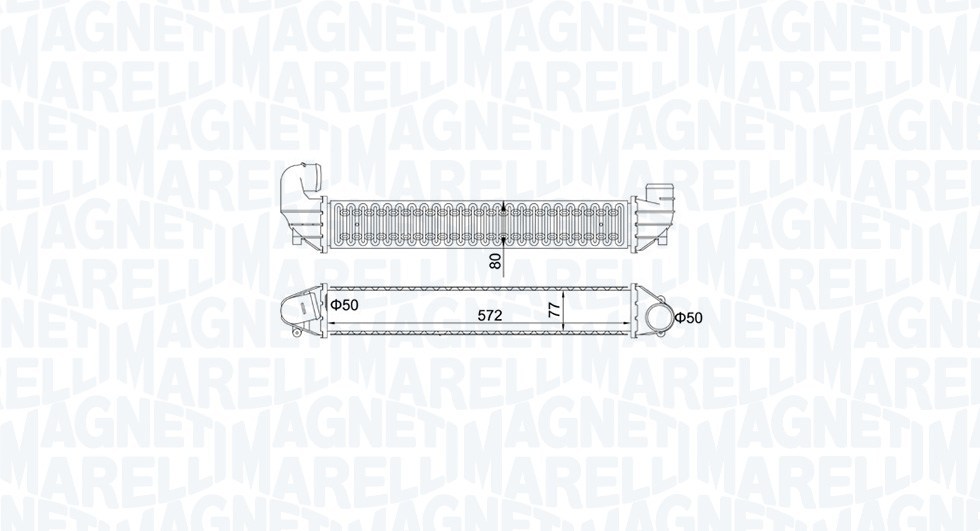 Интеркулер Magneti Marelli 351319205270 за FORD, VW MST527