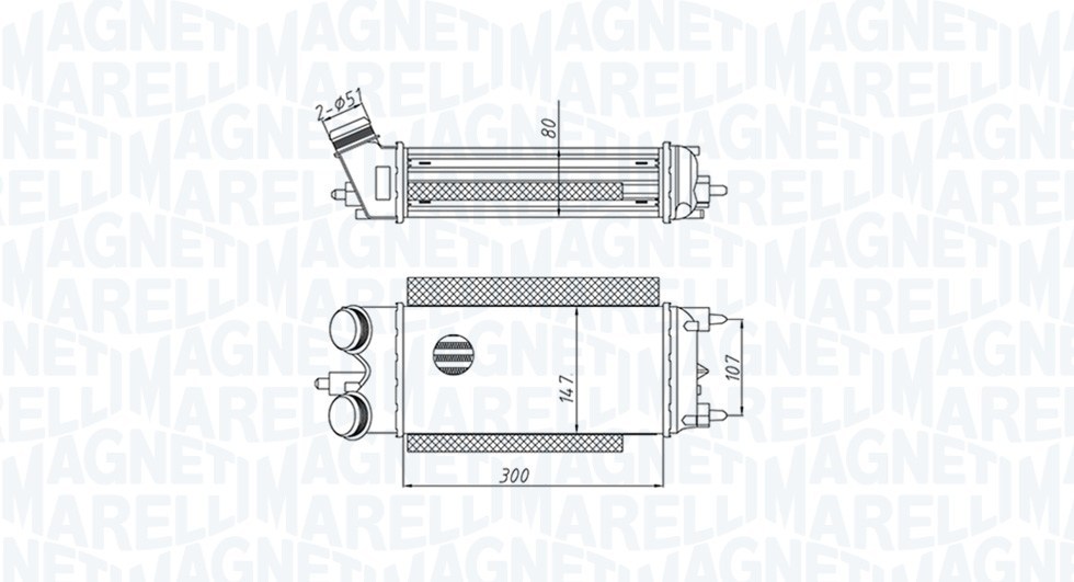 Интеркулер Magneti Marelli 351319205290 за FORD MST529