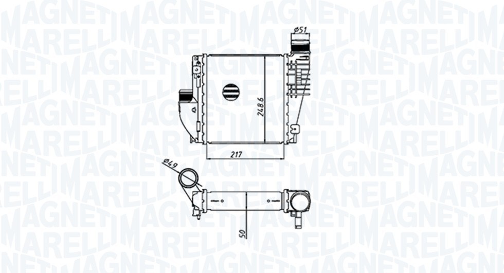 Интеркулер Magneti Marelli 351319205330 за CITROEN MST533