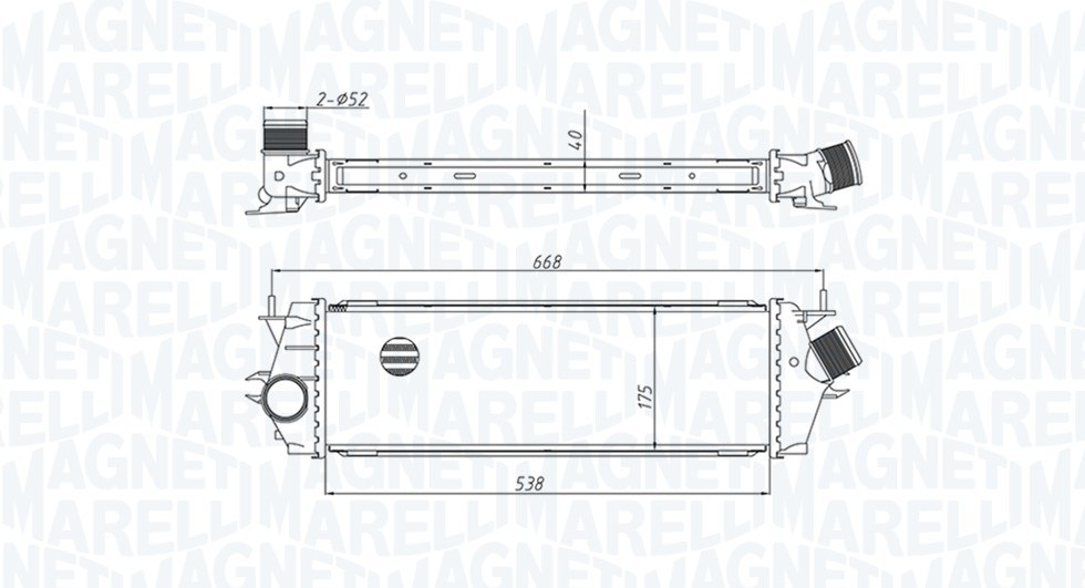 Интеркулер Magneti Marelli 351319205340 за RENAULT MST534
