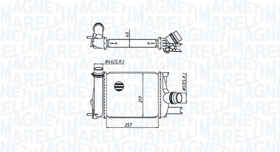 Интеркулер Magneti Marelli 351319205390 за DACIA MST539