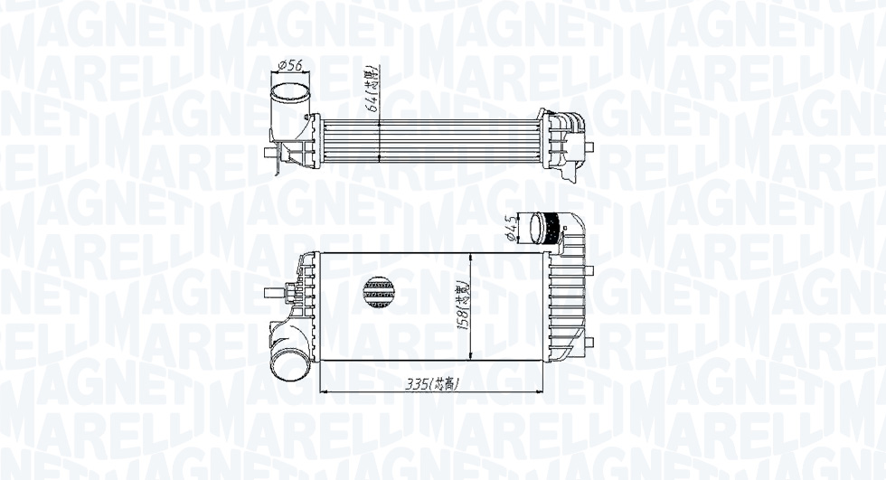 Интеркулер Magneti Marelli 351319205440 за FORD MST544