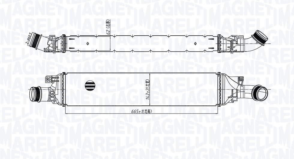 Интеркулер Magneti Marelli 351319205600 за AUDI MST560