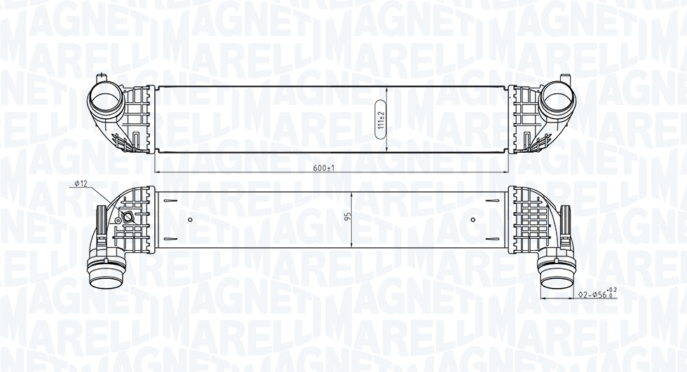 Интеркулер Magneti Marelli 351319205860 за OPEL MST586