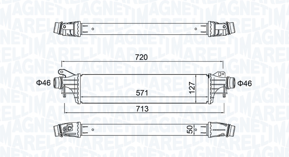 Интеркулер Magneti Marelli 351319205870 за OPEL MST587